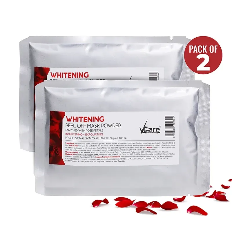 Double the Glow – VCare Rose Whitening Mask – Pack of 2